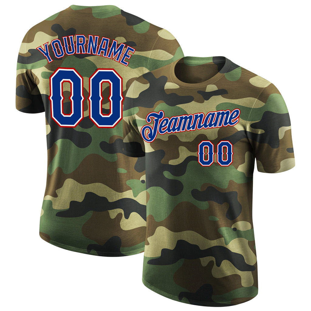 Custom Camo Old Gold-Royal Authentic Salute To Service Baseball