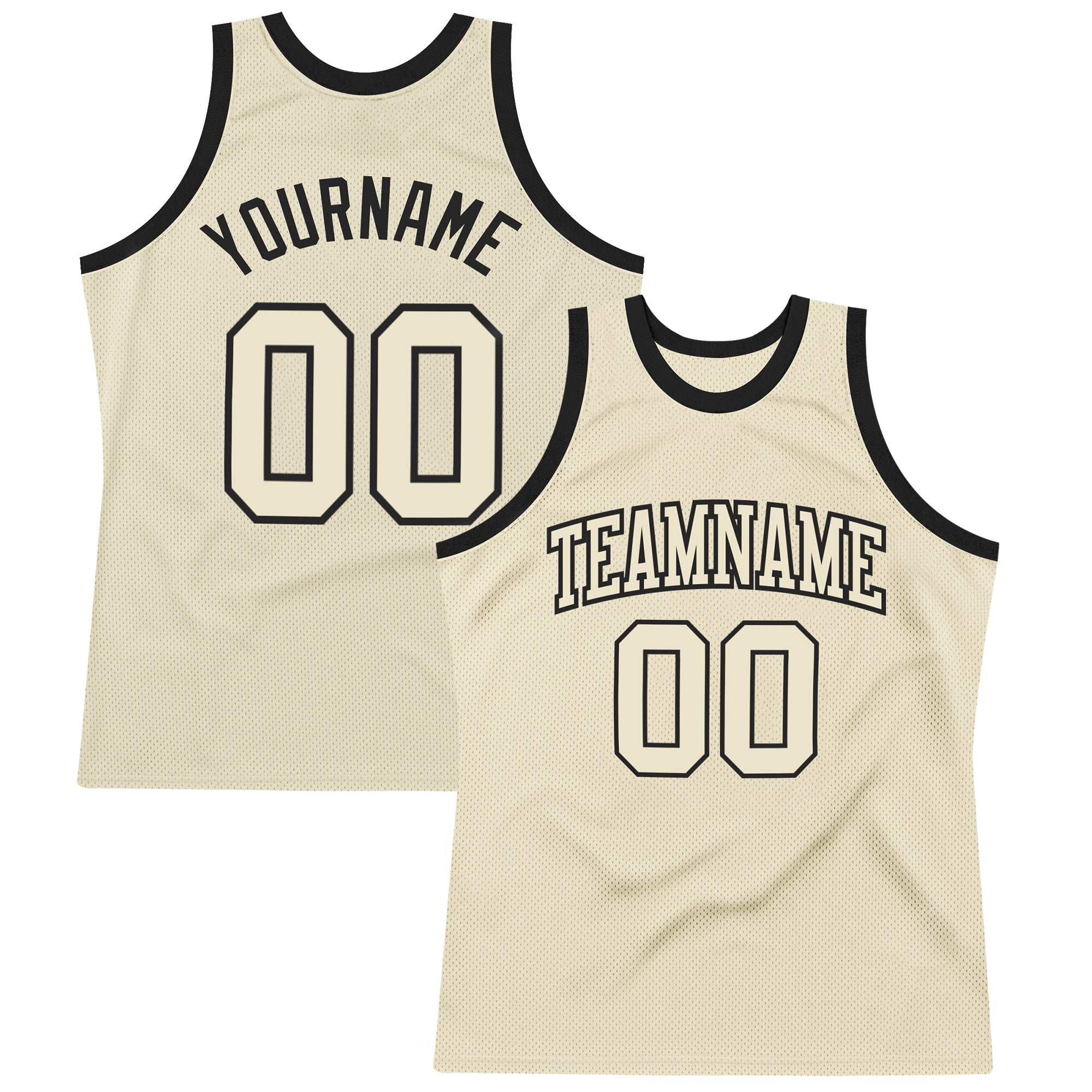 FIITG Custom Basketball Jersey Black Gold-White Round Neck Rib-Knit