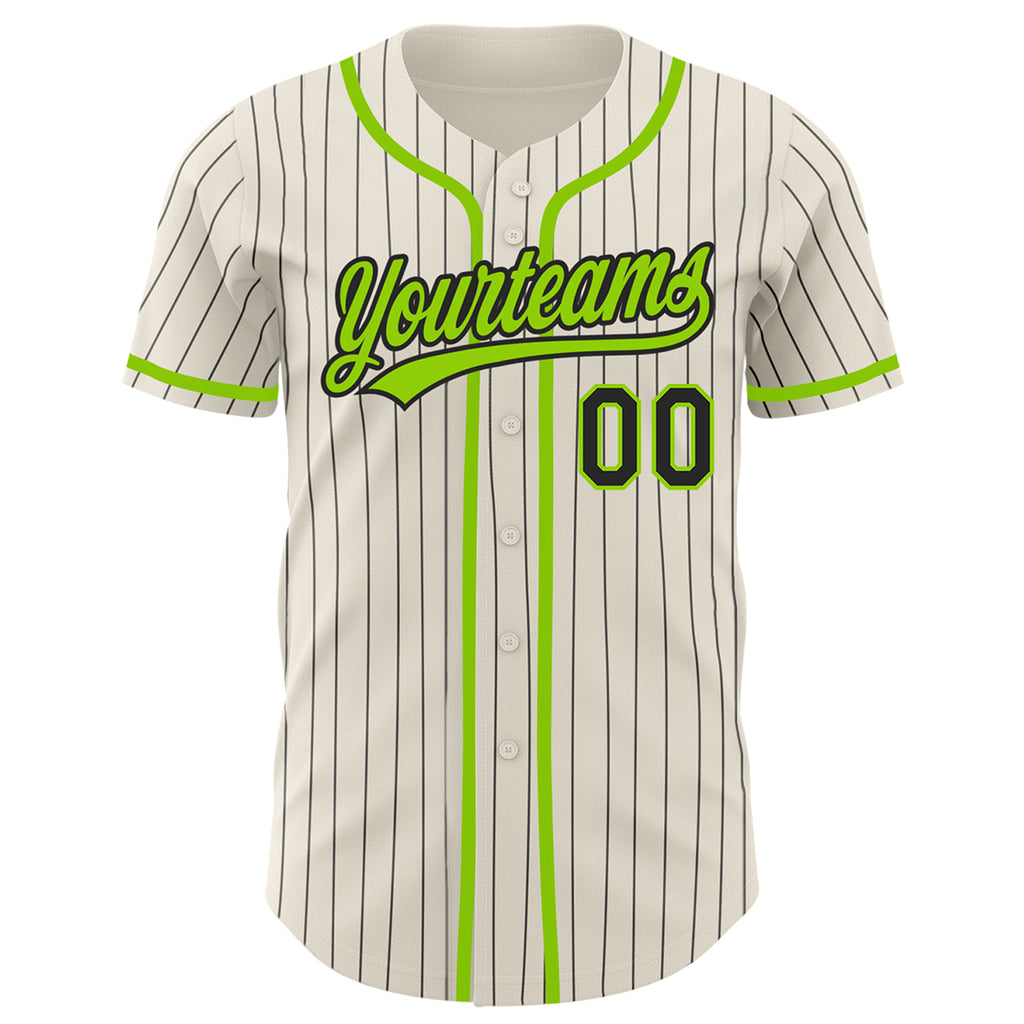 Custom Green Green-Cream Authentic Baseball Jersey Discount