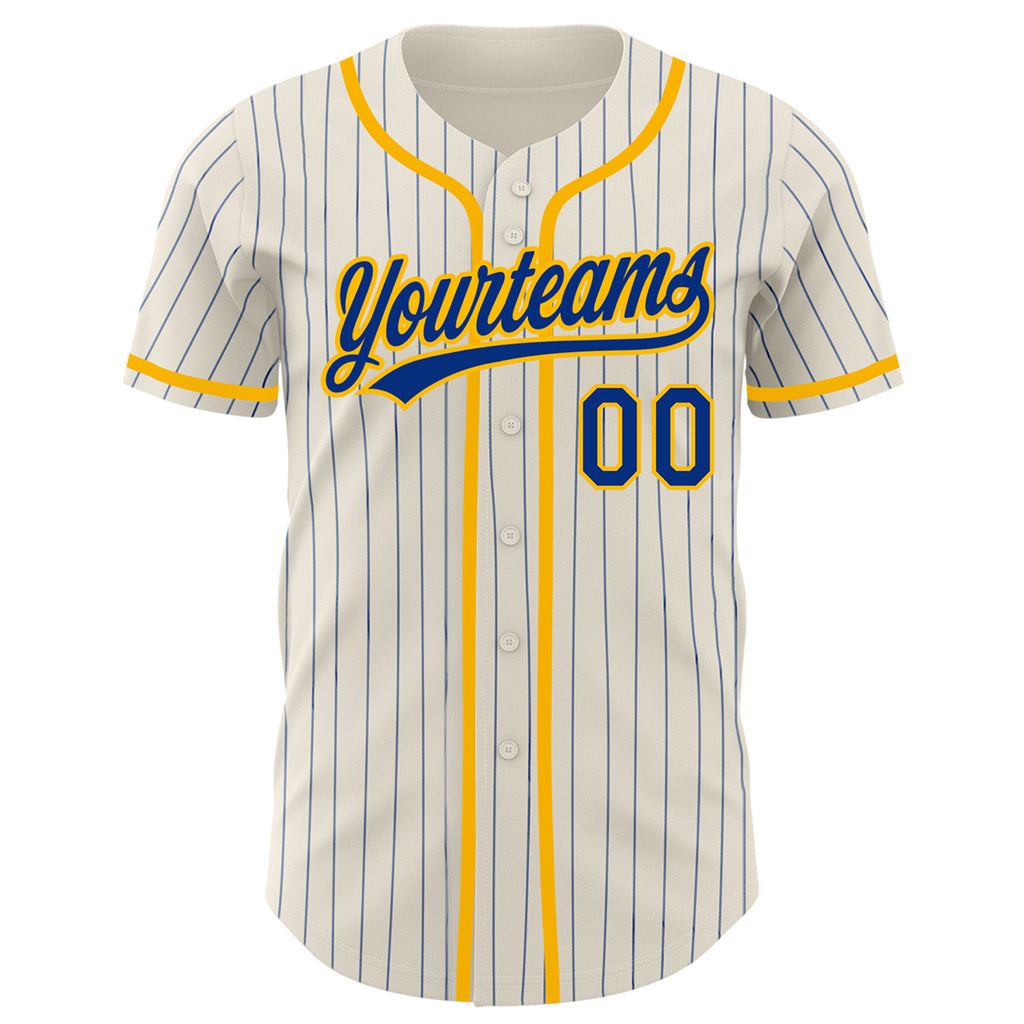 Custom White Light Blue-Gold Authentic Baseball Jersey Discount