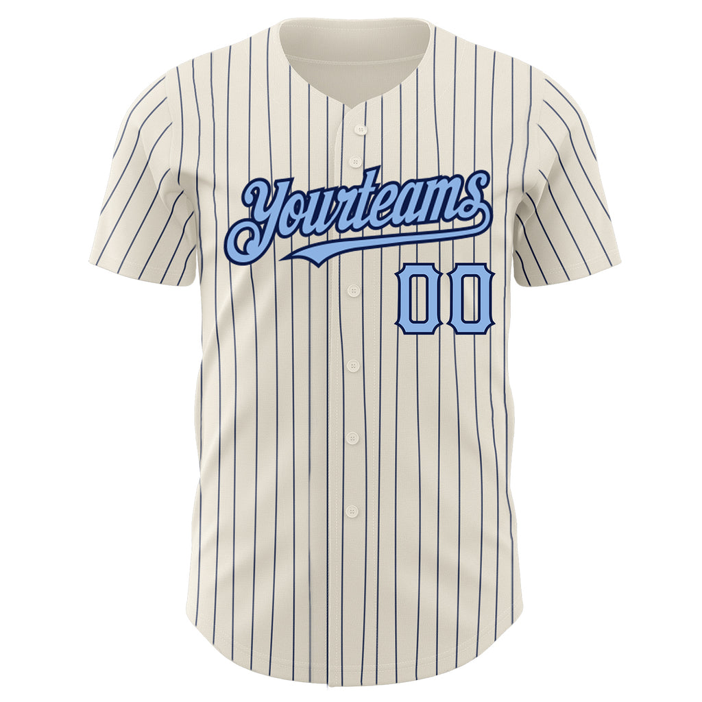 Custom Light Blue White-Navy Authentic Two Tone Baseball Jersey