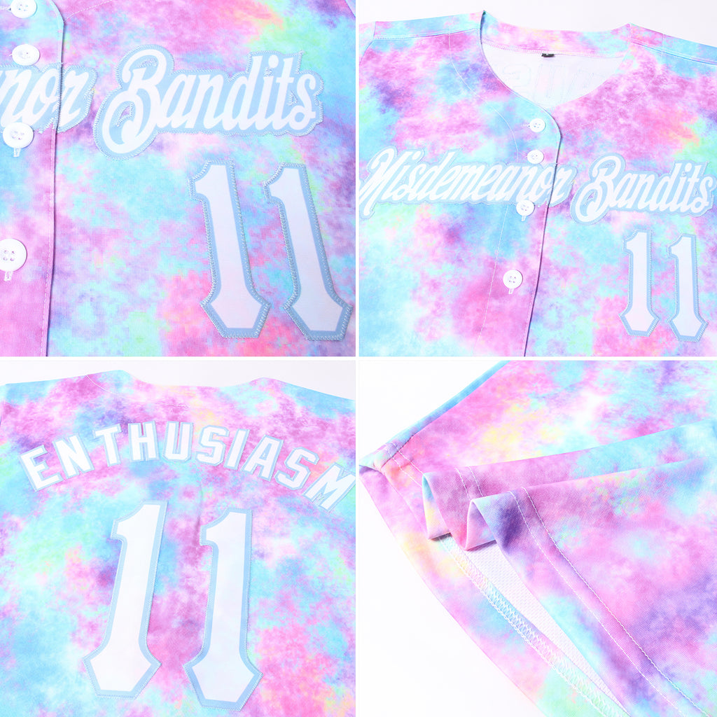 FIITG Custom Basketball Jersey Tie Dye Purple-White 3D Pattern Design Watercolor Gradient Authentic