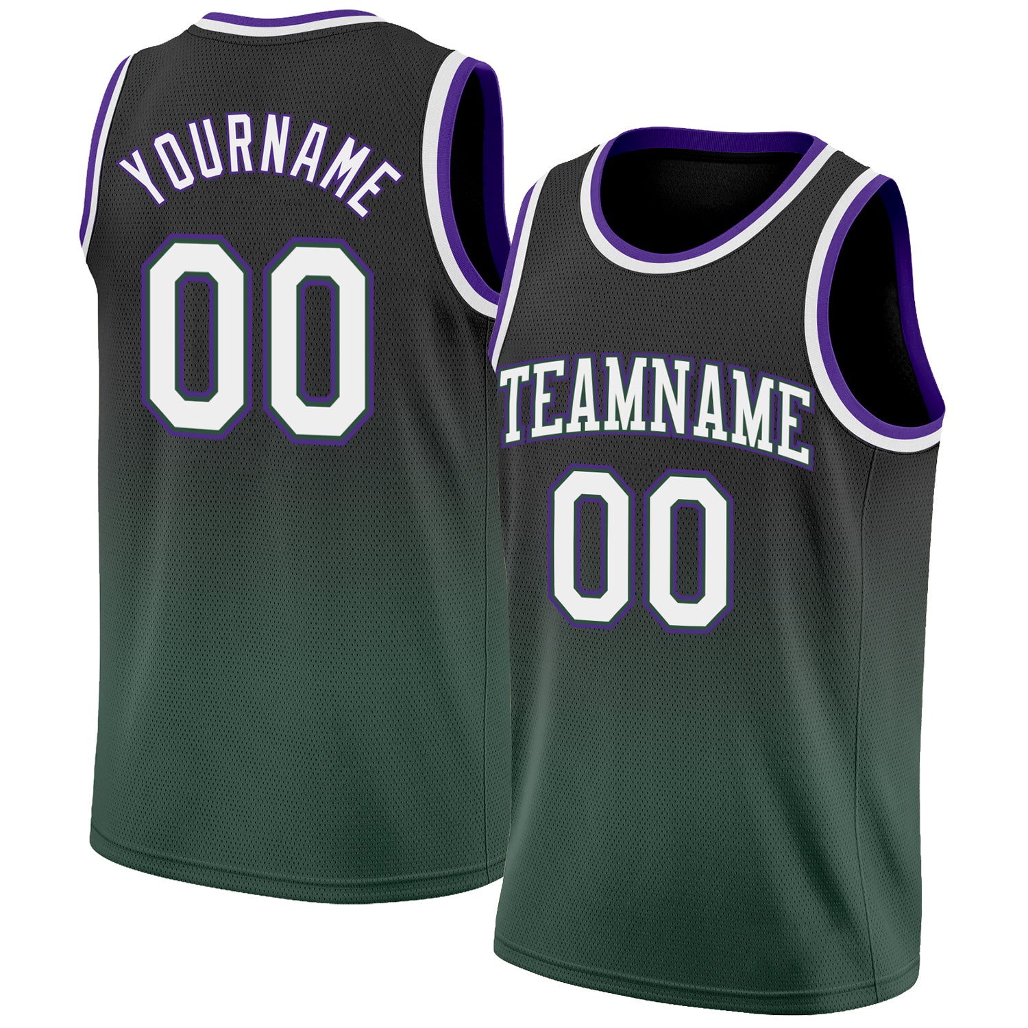 FIITG Custom Basketball Jersey Black White-Gold Authentic Fade Fashion