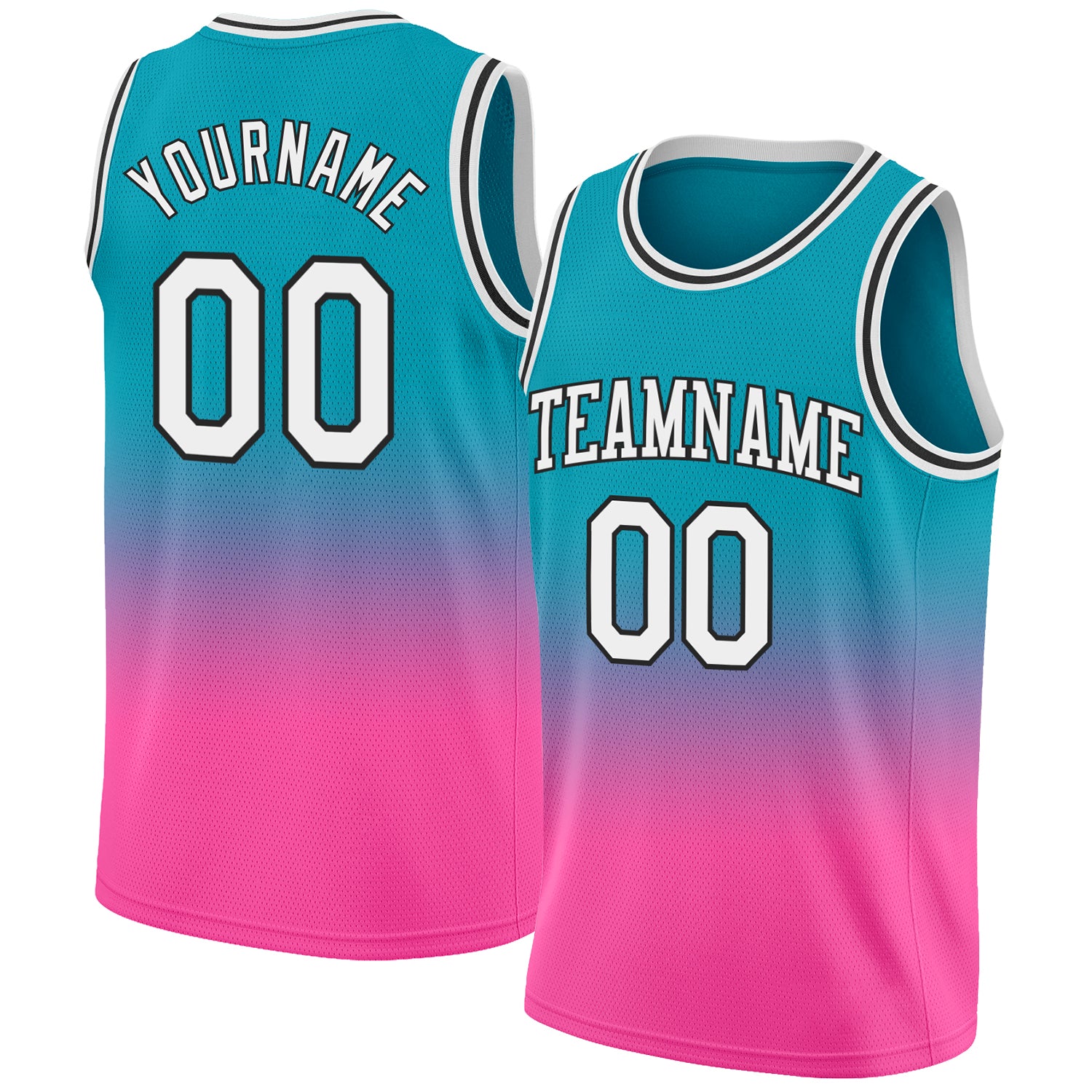 Custom Aqua Orange 3D Miami City Edition Fade Fashion Authentic Baseball  Jersey