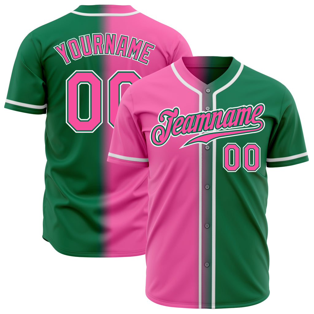 Custom Orange Neon Green Royal-White Gradient Fashion Authentic Baseball Jersey