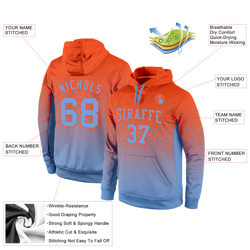 Men's Navy Houston Astros Fade Sublimated Fleece Pullover Hoodie