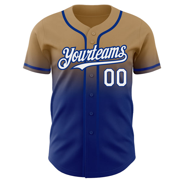 Custom White Old Gold-Royal Baseball Jersey – FiitgCustom