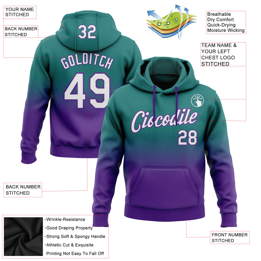 Teal and purple hoodie sale