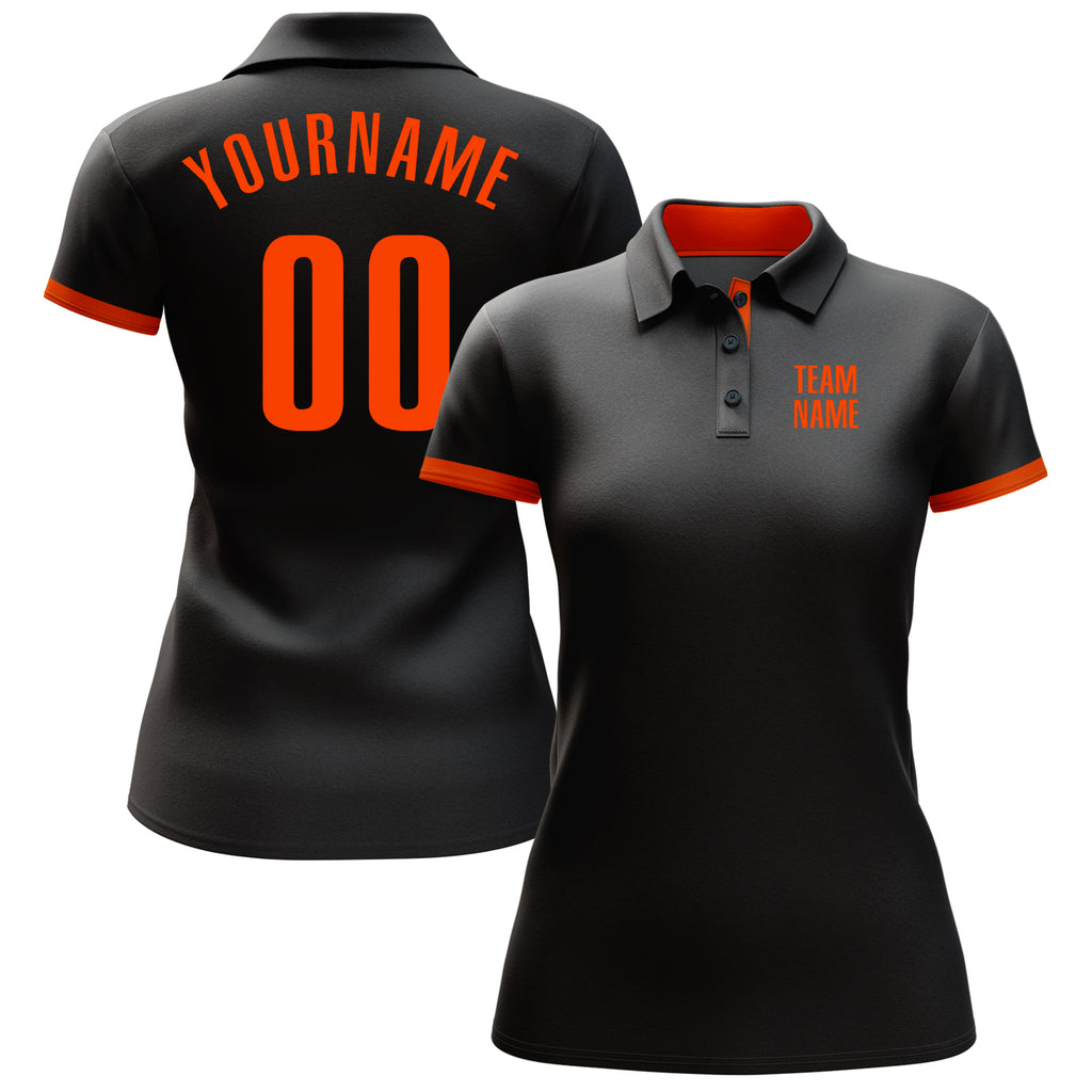 Custom Orange Orange-Black 3D Pattern Design Tiger Authentic Baseball Jersey Women's Size:3XL