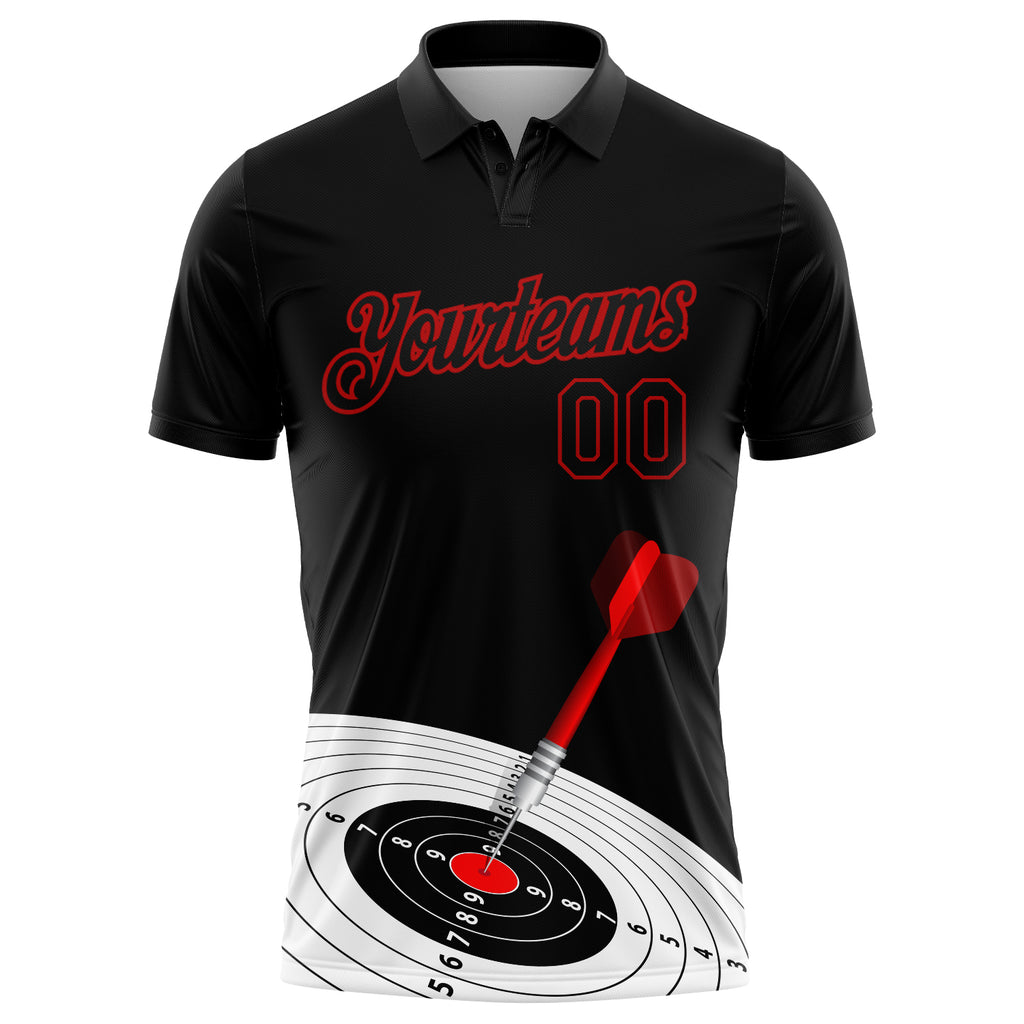 Custom Baseball Jersey Black Gold 3D Pattern Design Flame Dart Board Authentic Men's Size:XL