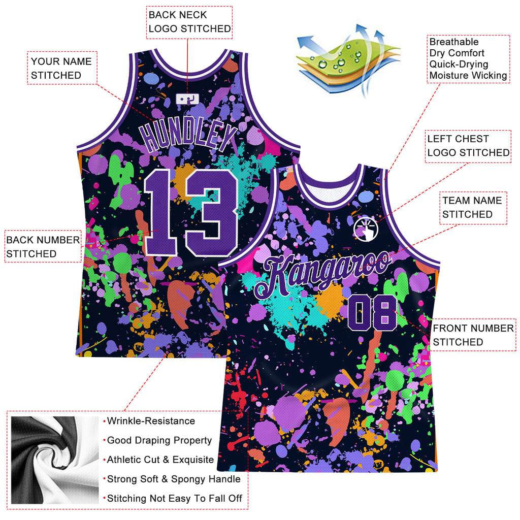 Custom 3D Pattern Basketball Games Jerseys