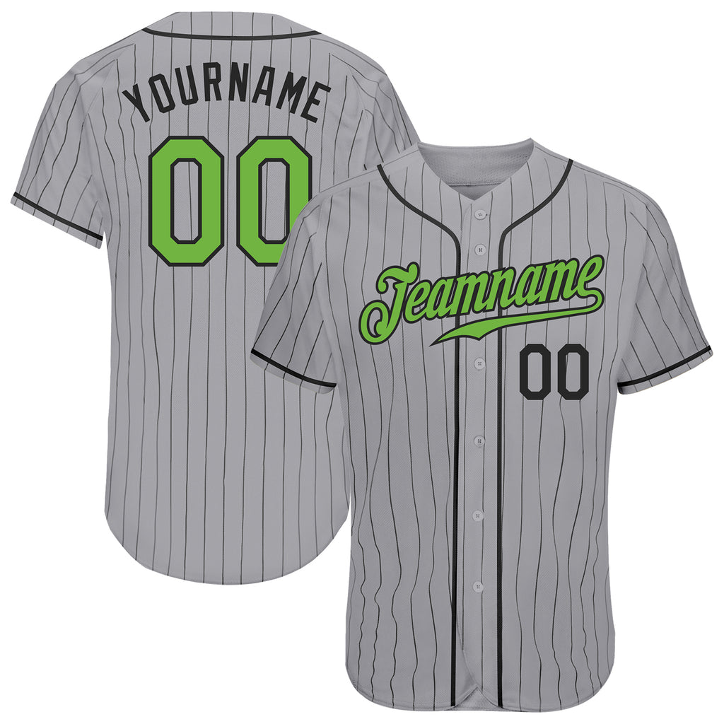 Custom Kelly Green White Pinstripe Old Gold-Black Authentic Baseball Jersey  Discount