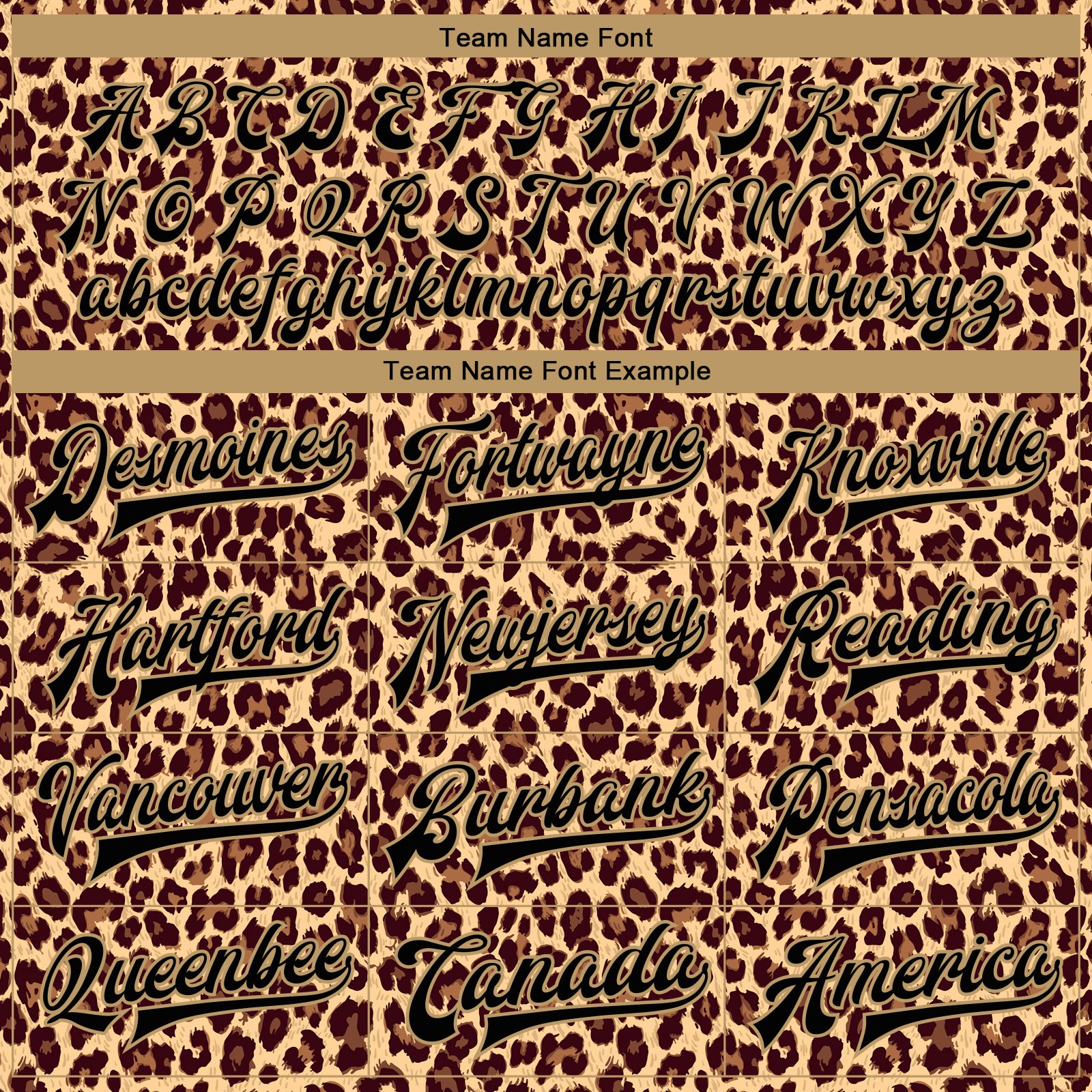 Custom Brown Black-Old Gold Leopard 3D Pattern Design Bomber Full-Snap Varsity Letterman Jacket