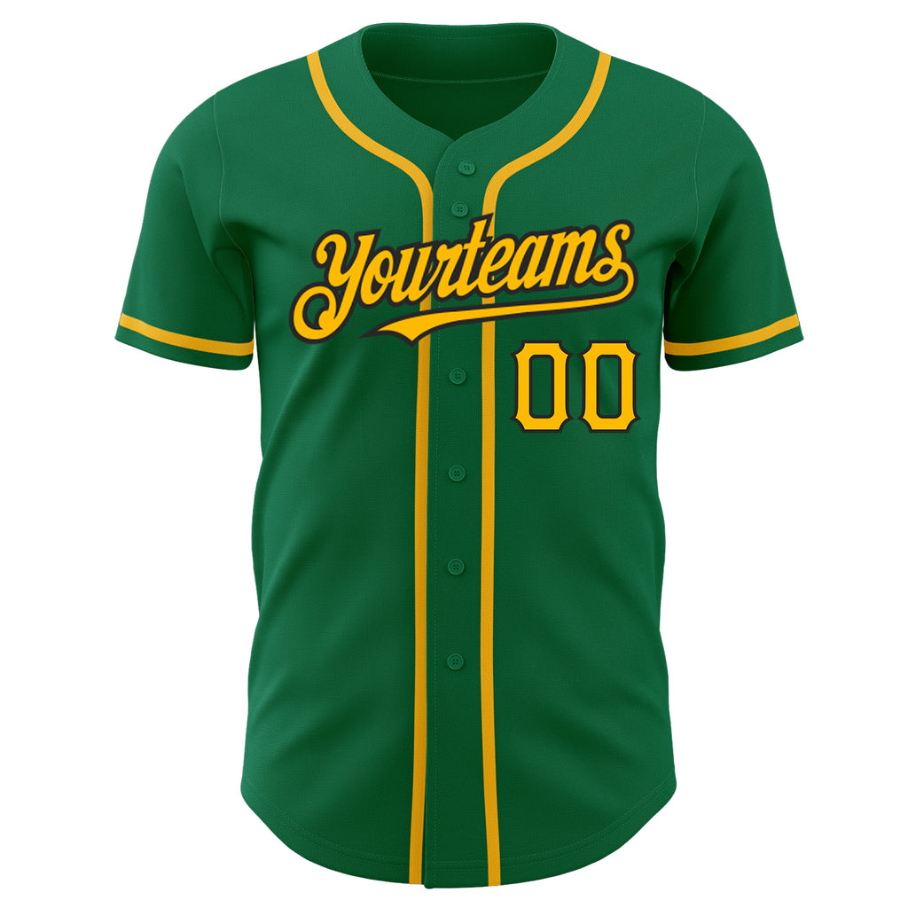 Custom Kelly Green Red-White 3D Mexico Authentic Baseball Jersey