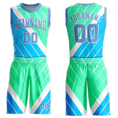 FIITG Custom Basketball Suit Jersey Neon Green Neon Green-Gold Round Neck Sublimation