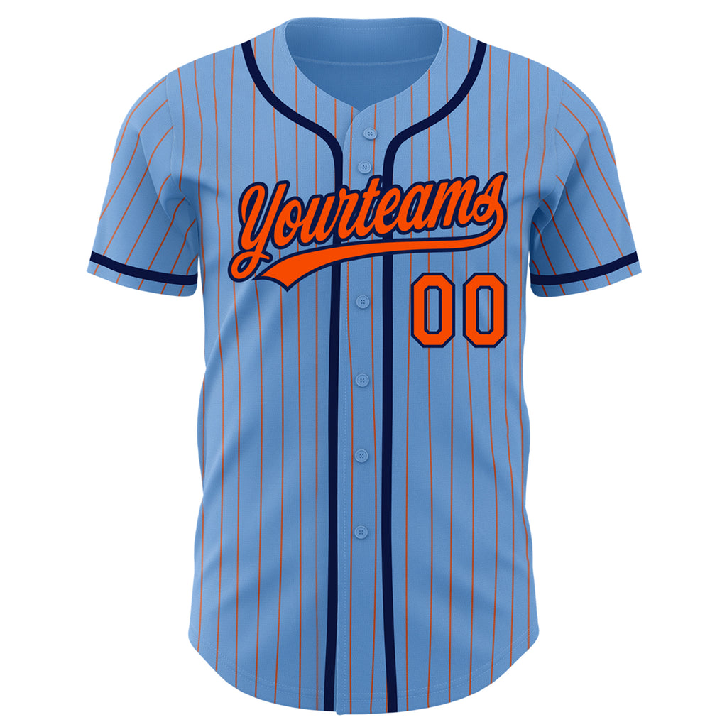 Custom Navy Orange-White Authentic Baseball Jersey Discount