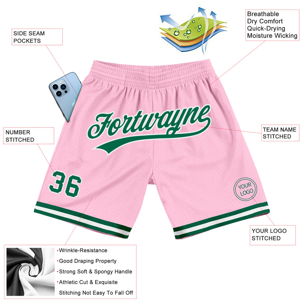 Cheap Custom Pink Neon Green-White Authentic Throwback Basketball