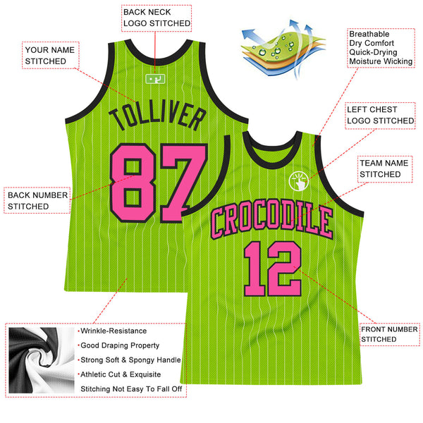 Creat Basketball Blue Black Rib-Knit Neon Green Jersey – FiitgCustom