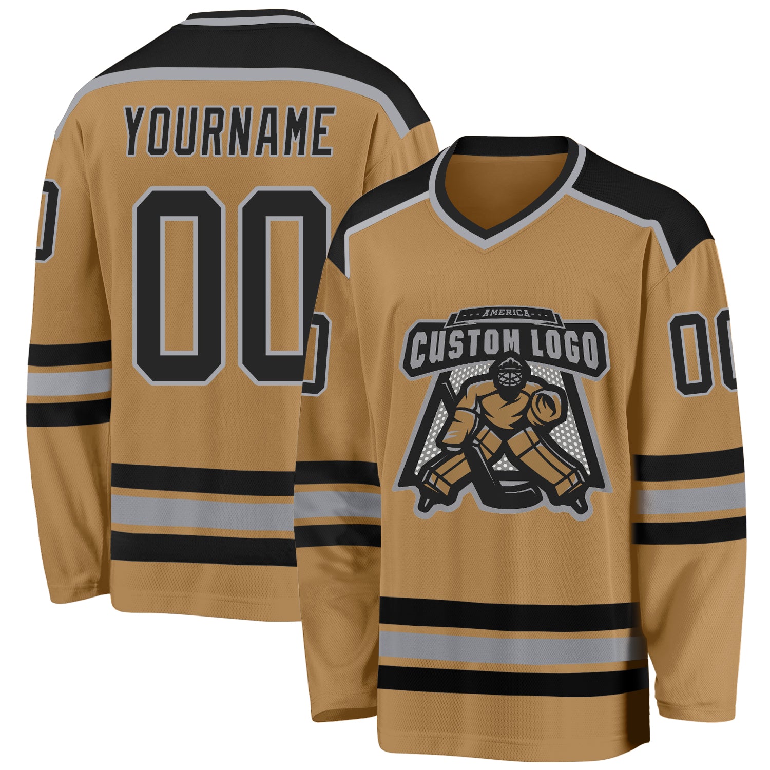 Cheap Custom Royal Red-Gold Hockey Jersey Free Shipping