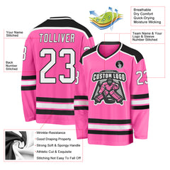 Custom Pink Hockey Jerseys  Pink Hockey Team Uniforms – Fiitg