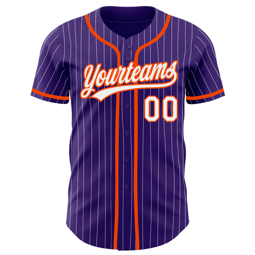 Custom Orange Purple-White Authentic Baseball Jersey Sale – UKSN INC