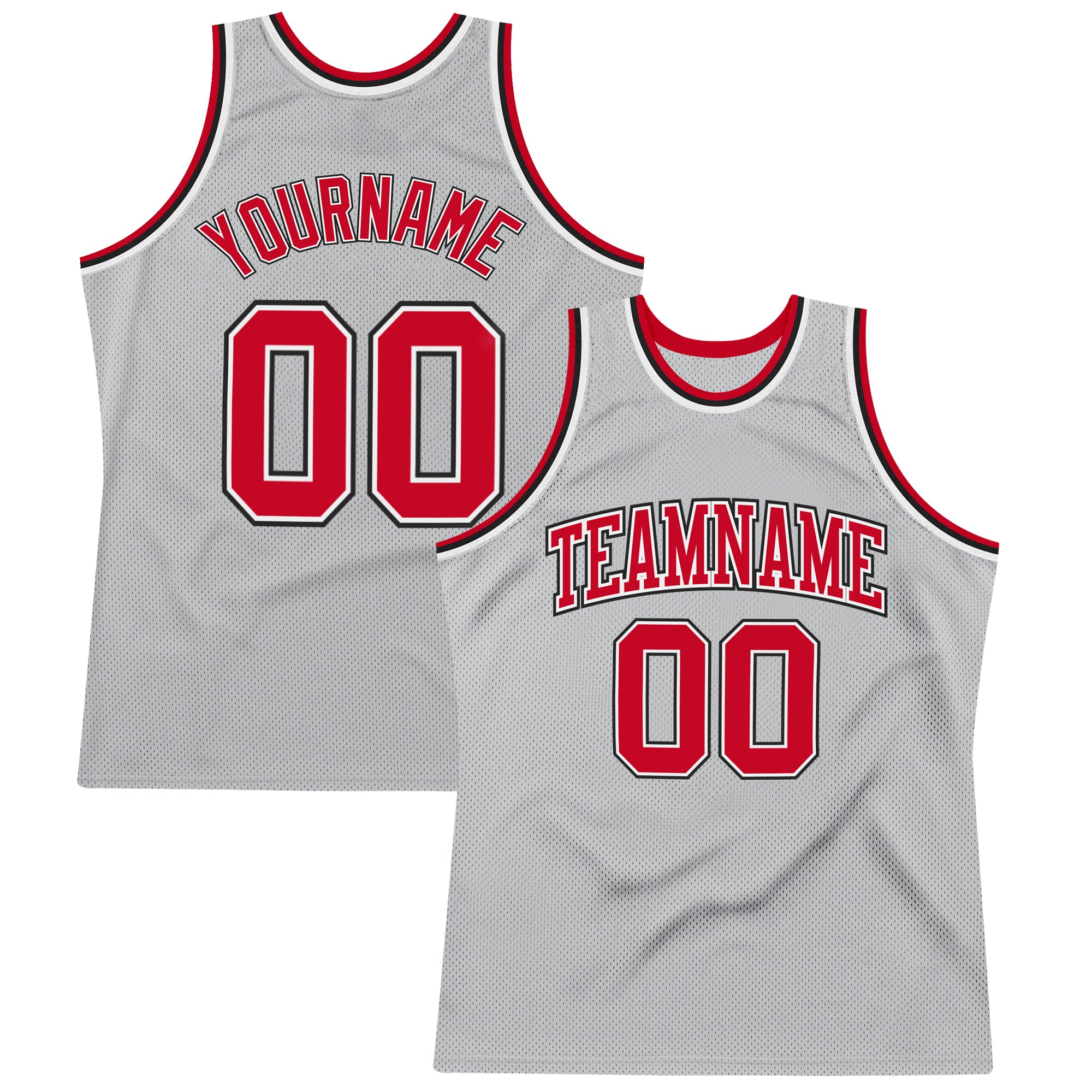 FIITG Custom Basketball Jersey Royal Red-White Round Neck Rib-Knit