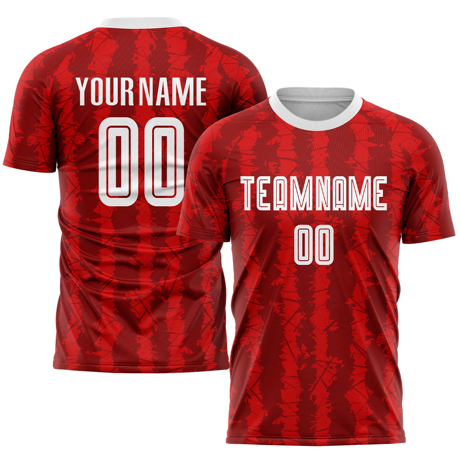 Football Jersey Design Black with red Sublimation