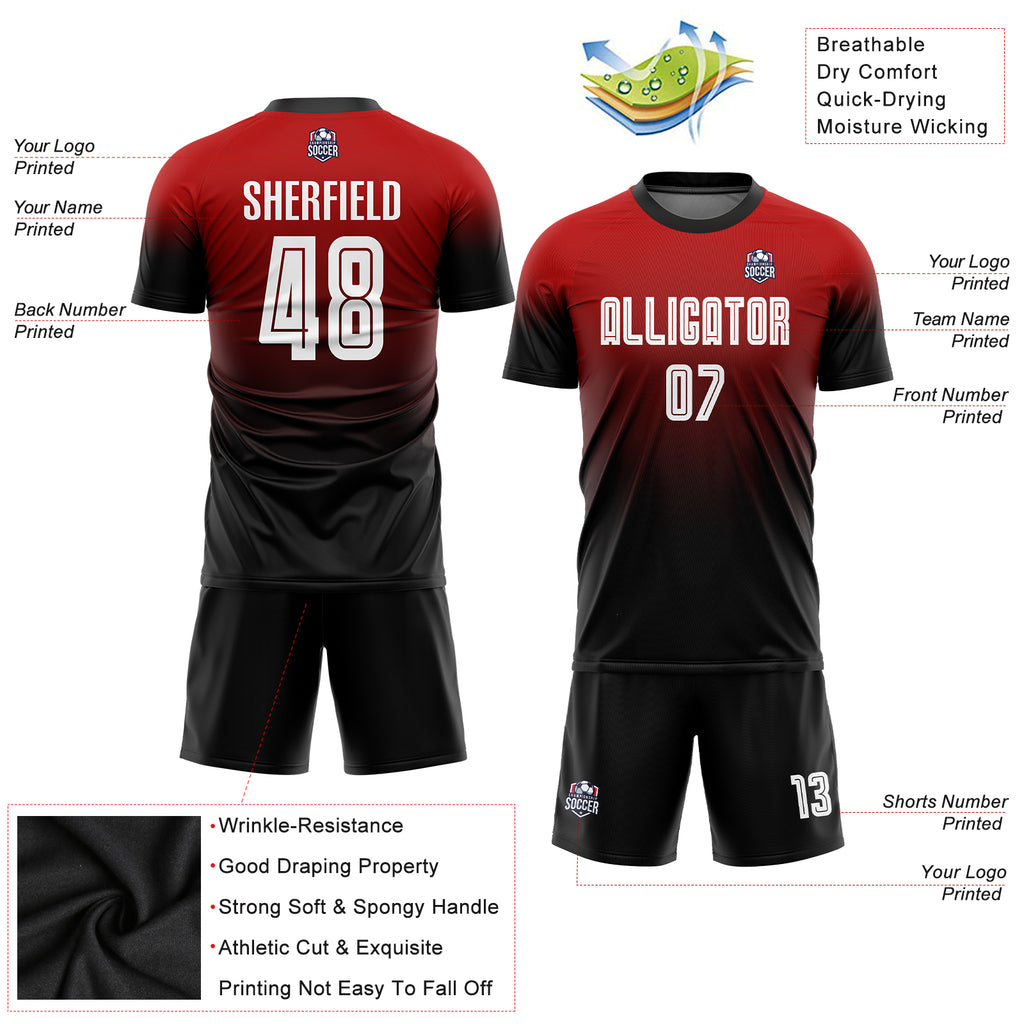 Football Shirt Design With Rednavywhite Colors Sublimation Printed