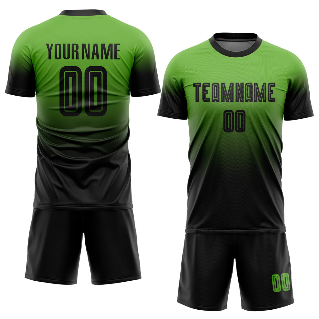 Custom Name Neon Green Black St Patrick's Day Drift Fashion Baseball Jersey  Shirt