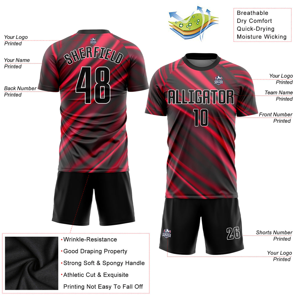 Custom Royal White-Black Sublimation Soccer Uniform Jersey Fast