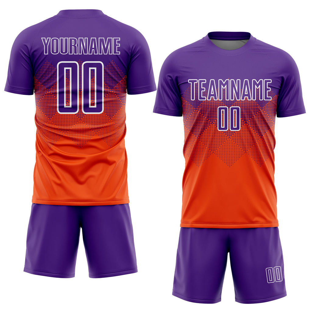 Custom Gold Red-Purple Sublimation Soccer Uniform Jersey – Fiitg