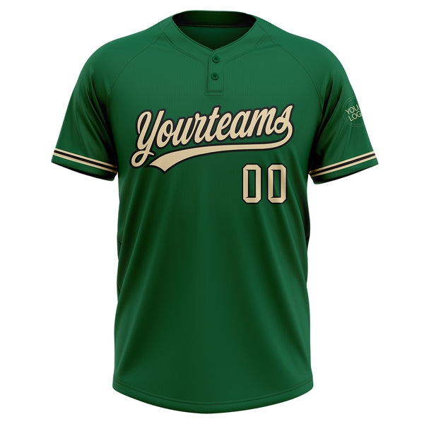 Cheap Custom Cream Pink-Kelly Green Two-Button Unisex Softball Jersey Free  Shipping – CustomJerseysPro