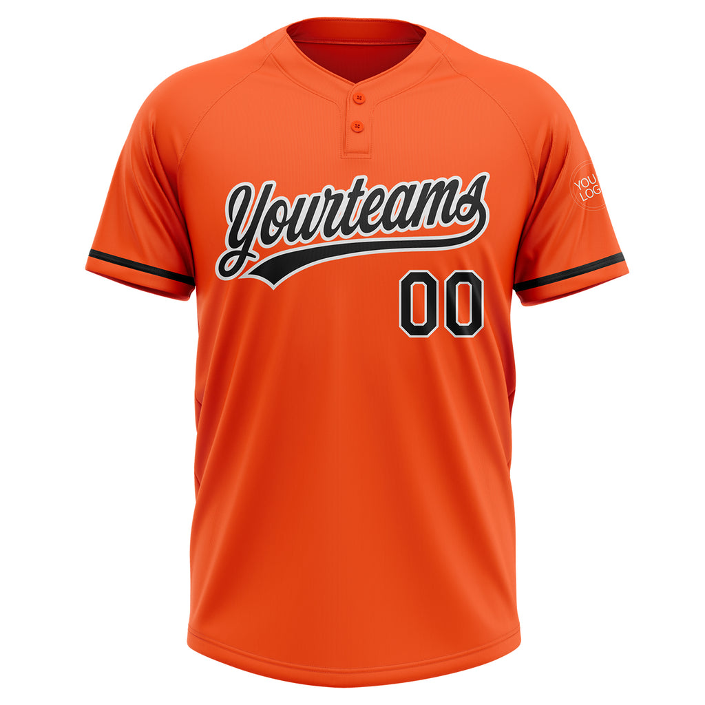 Custom Gray Royal-Orange Two-Button Unisex Softball Jersey Women's Size:S