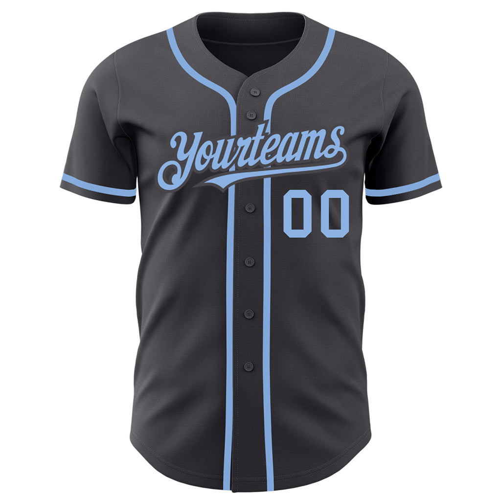 Cheap Custom Black White-Gray Authentic Baseball Jersey Free