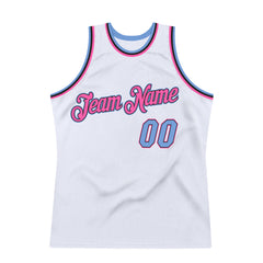 Custom Black White Pinstripe Pink-Light Blue Authentic Basketball Jersey  Free Shipping – Fiitg