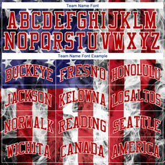 Custom Blue Red-White 3D American Flag Fashion Authentic Baseball Jersey  Clearance – FanCustom