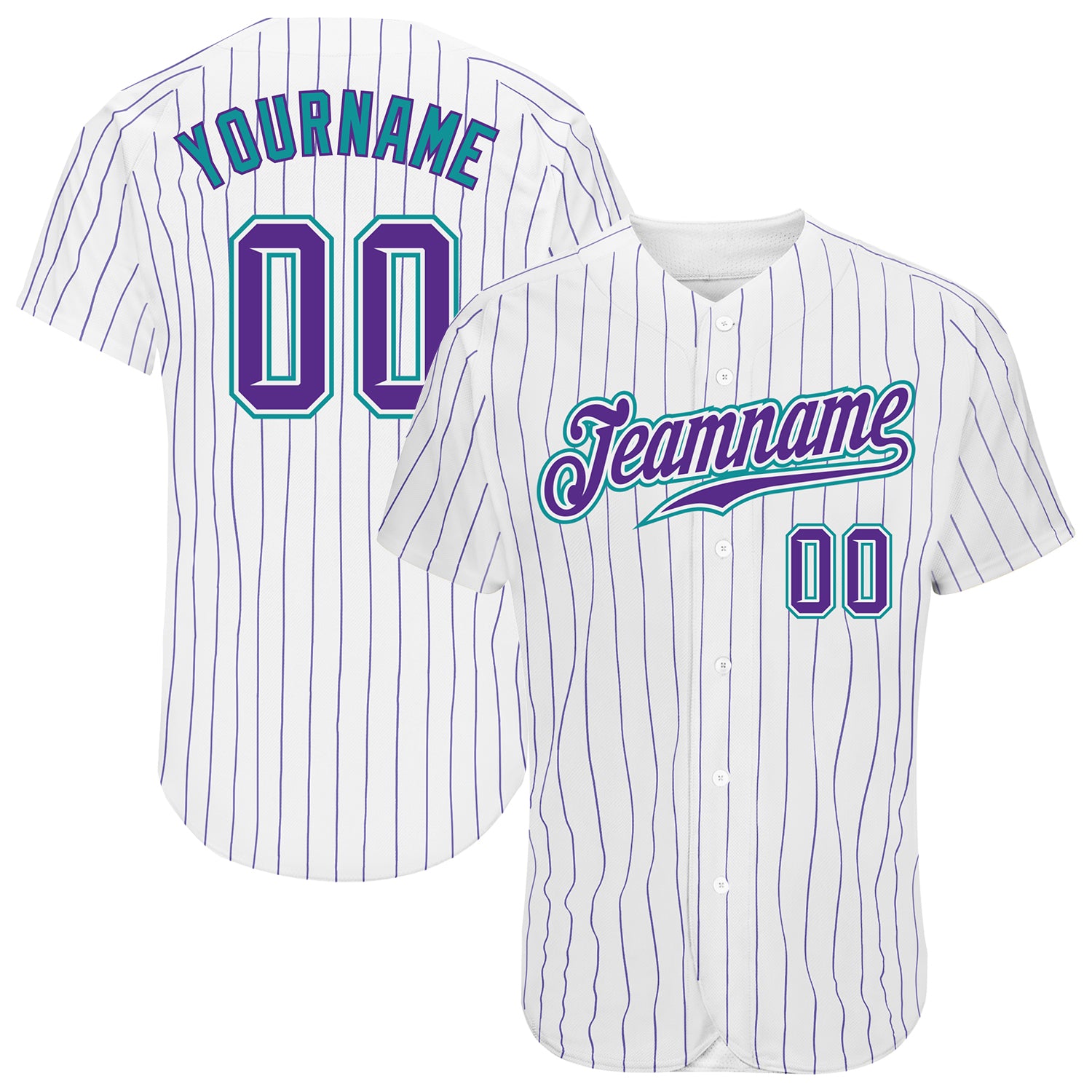 Custom Baseball Jersey Aqua Purple-White Authentic Men's Size:XL