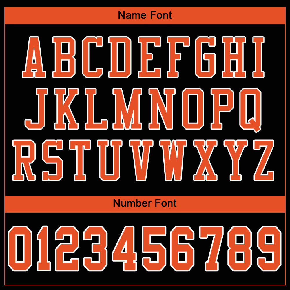 FIITG Custom Football Jersey Black Orange-White Mesh Authentic