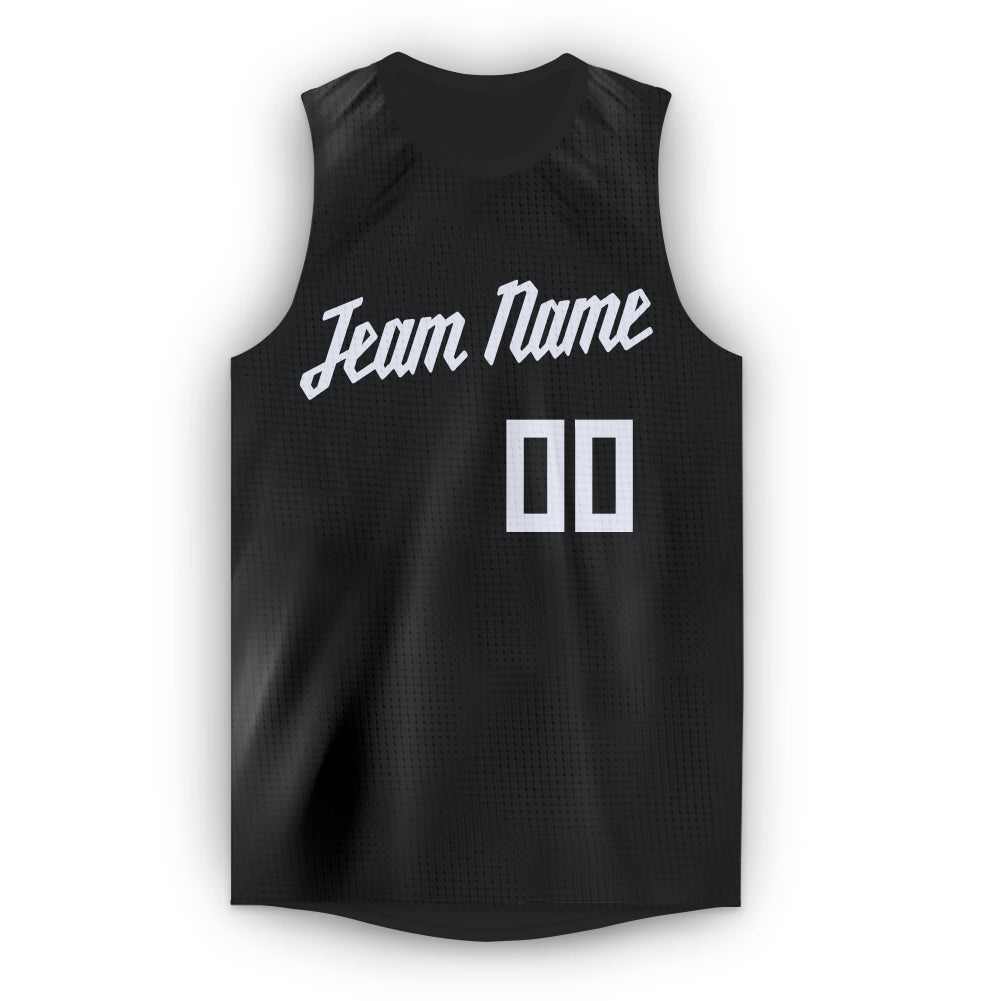 FIITG Custom Basketball Suit Jersey Black Black-Silver Gray Round Neck Sublimation