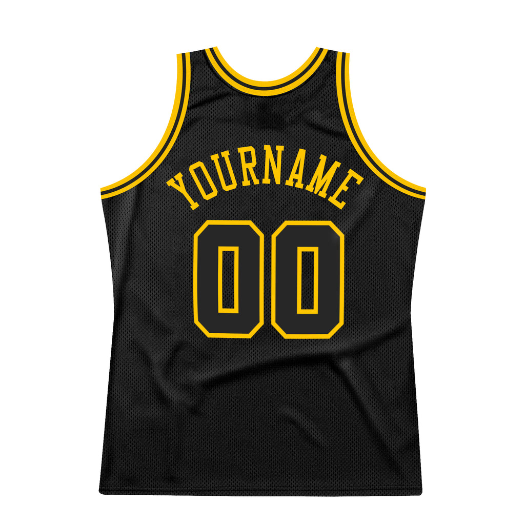 FIITG Custom Basketball Jersey Red Black-Gold Authentic Fade Fashion