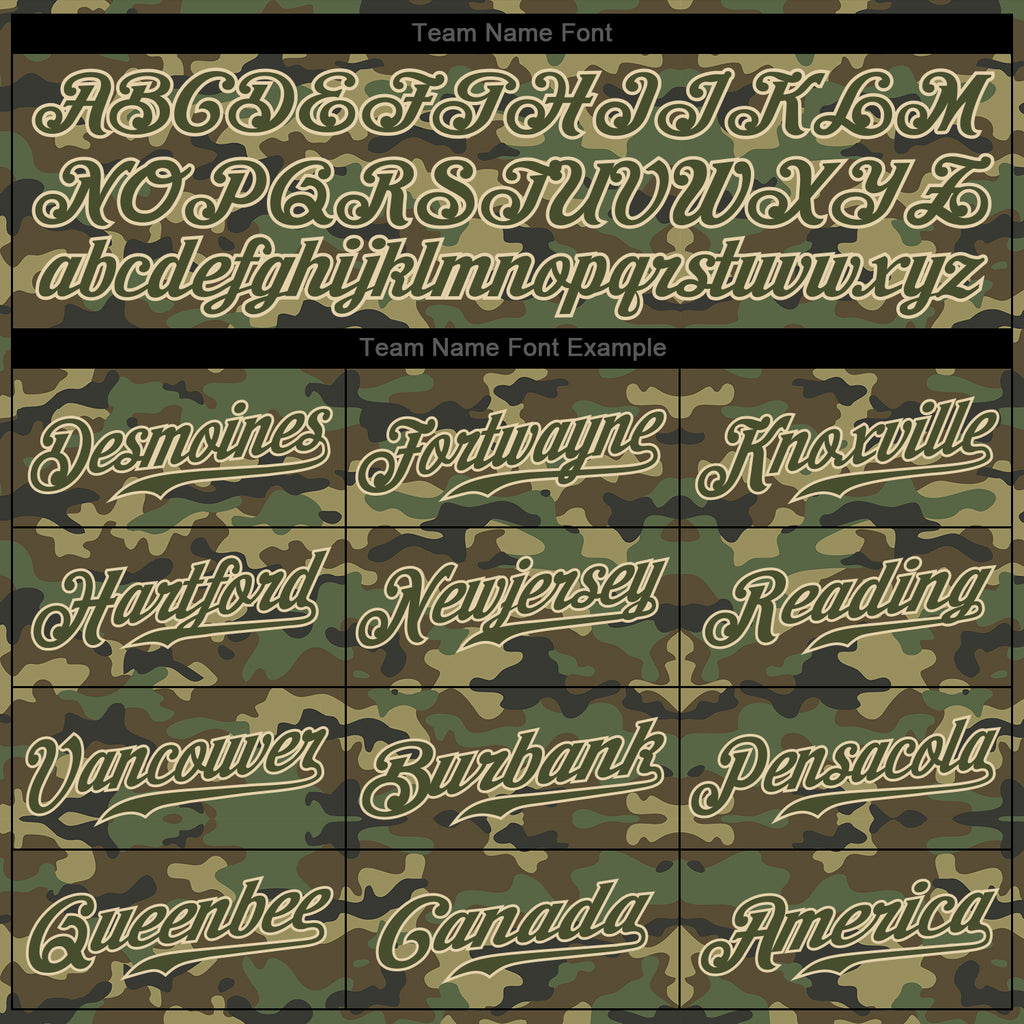 Creat Baseball Authentic Olive Camo Salute To Service Black Jersey –  FiitgCustom