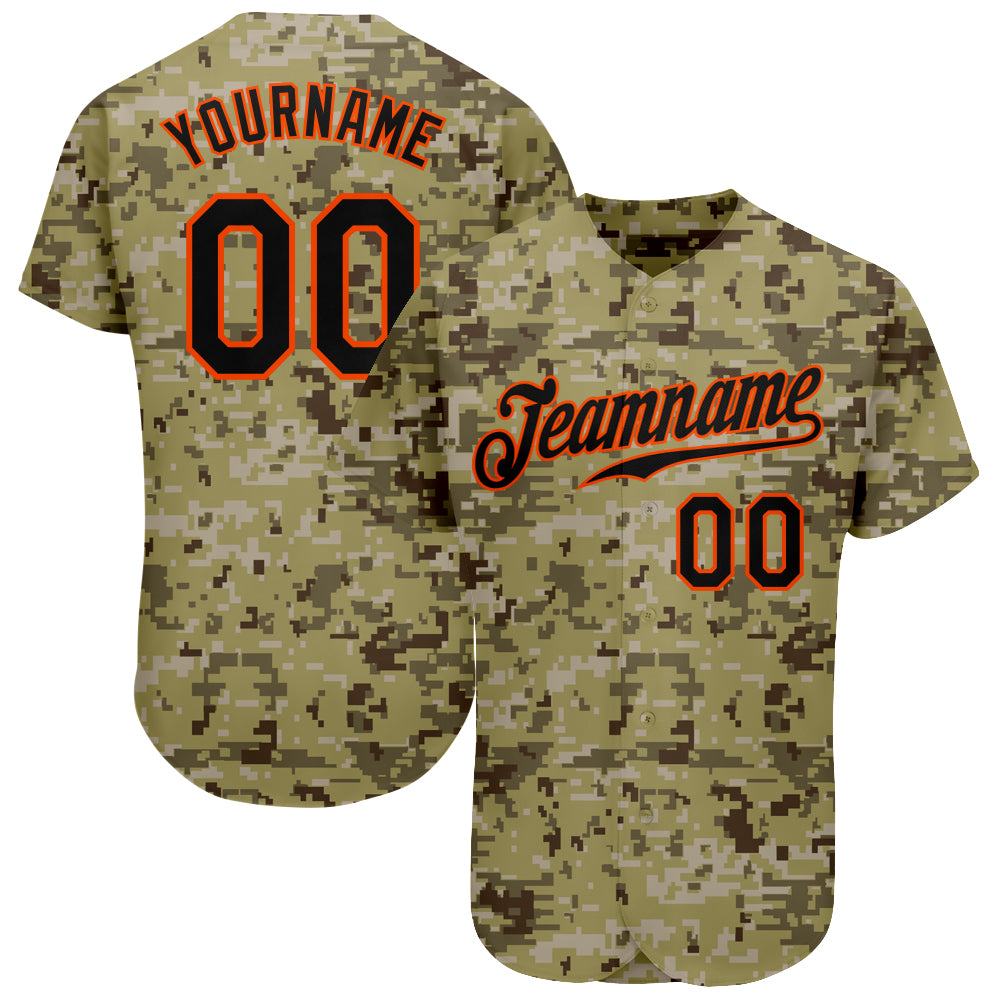 Custom Baseball Jersey Camo Vintage USA Flag-Cream Authentic Salute to Service Men's Size:XL