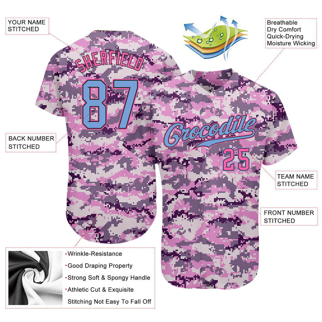 Custom Olive Pink-White Authentic Salute To Service Baseball Jersey