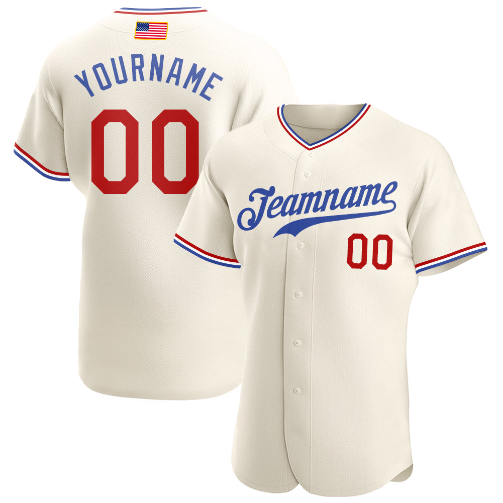 Custom Royal White-Red Baseball Jersey – Fiitg