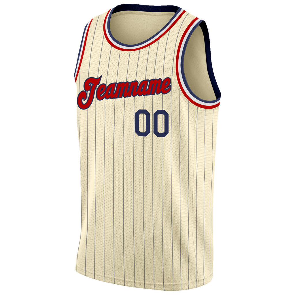 Custom Navy White-Red Authentic Fade Fashion Basketball Jersey Fast  Shipping – FiitgCustom