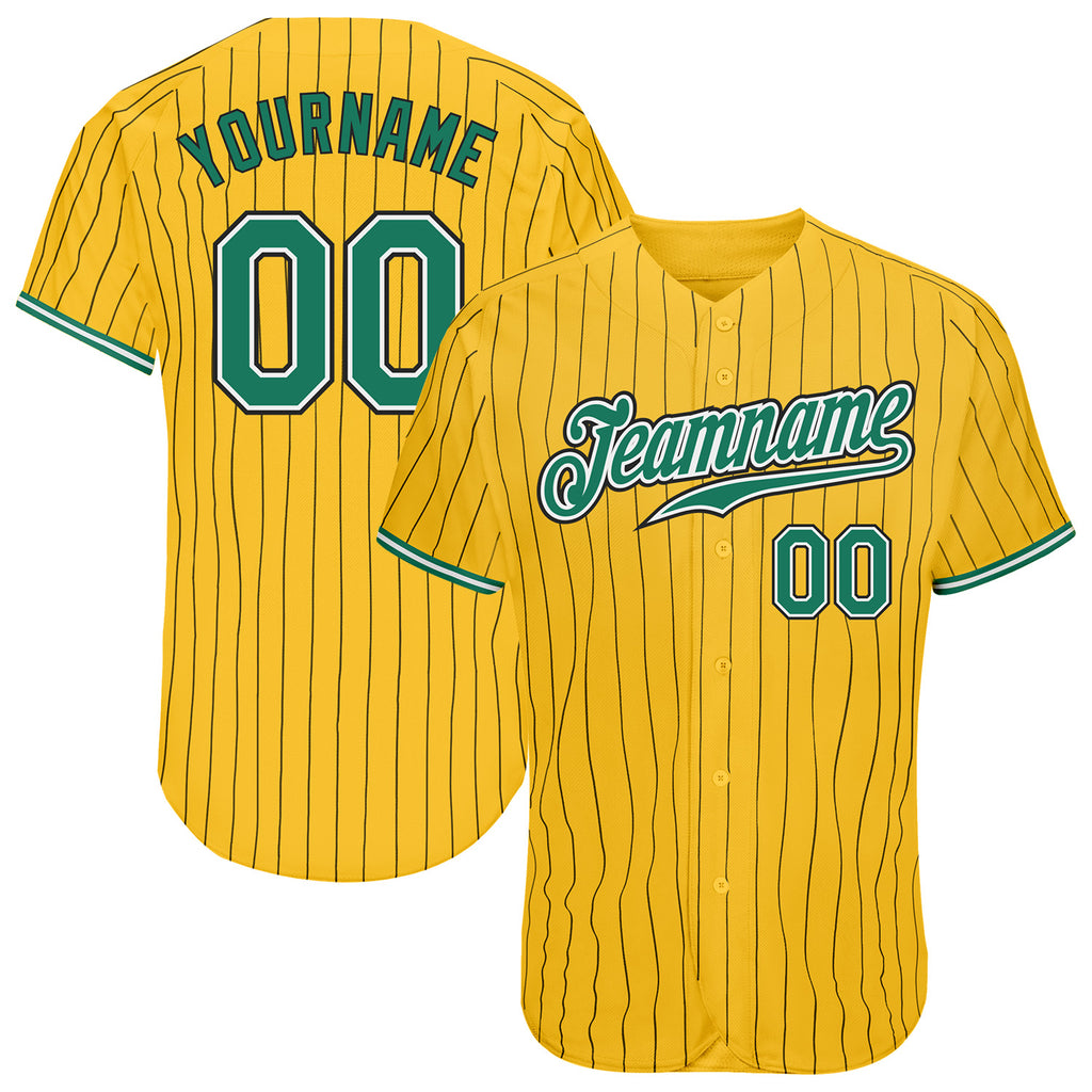 Custom White Light Blue Pinstripe Light Blue-Yellow Authentic Baseball  Jersey Free Shipping – Fiitg