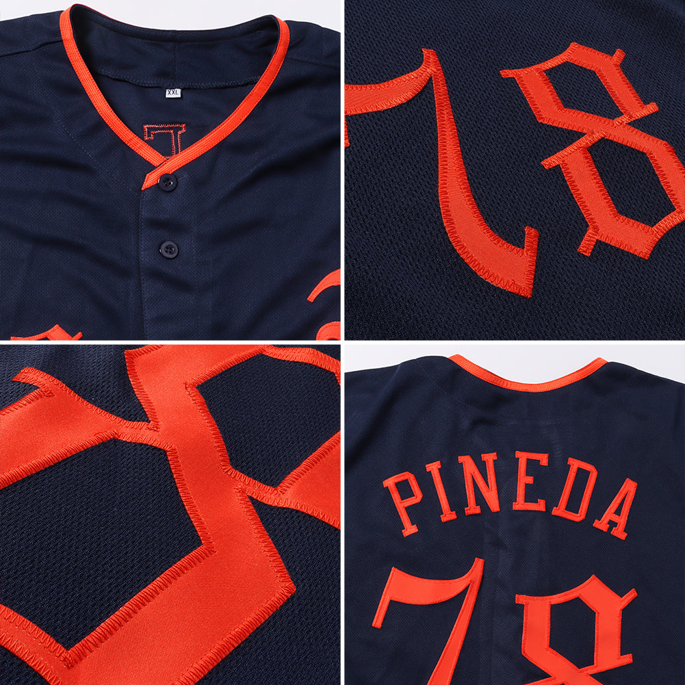 Cheap Custom Gray Navy Pinstripe Red Authentic Baseball Jersey
