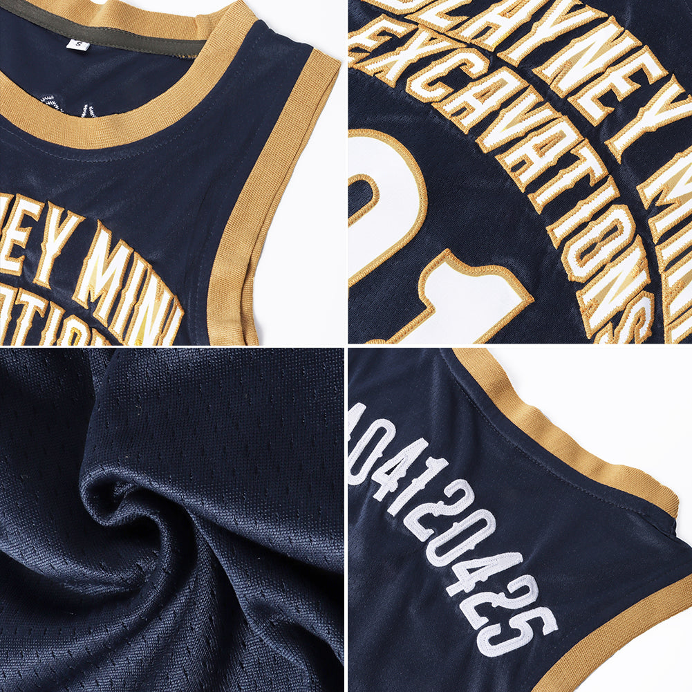 Custom Navy Red-White Authentic Throwback Basketball Jersey Discount