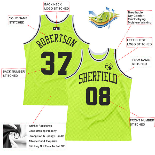 Custom Neon Green Basketball Games Jerseys