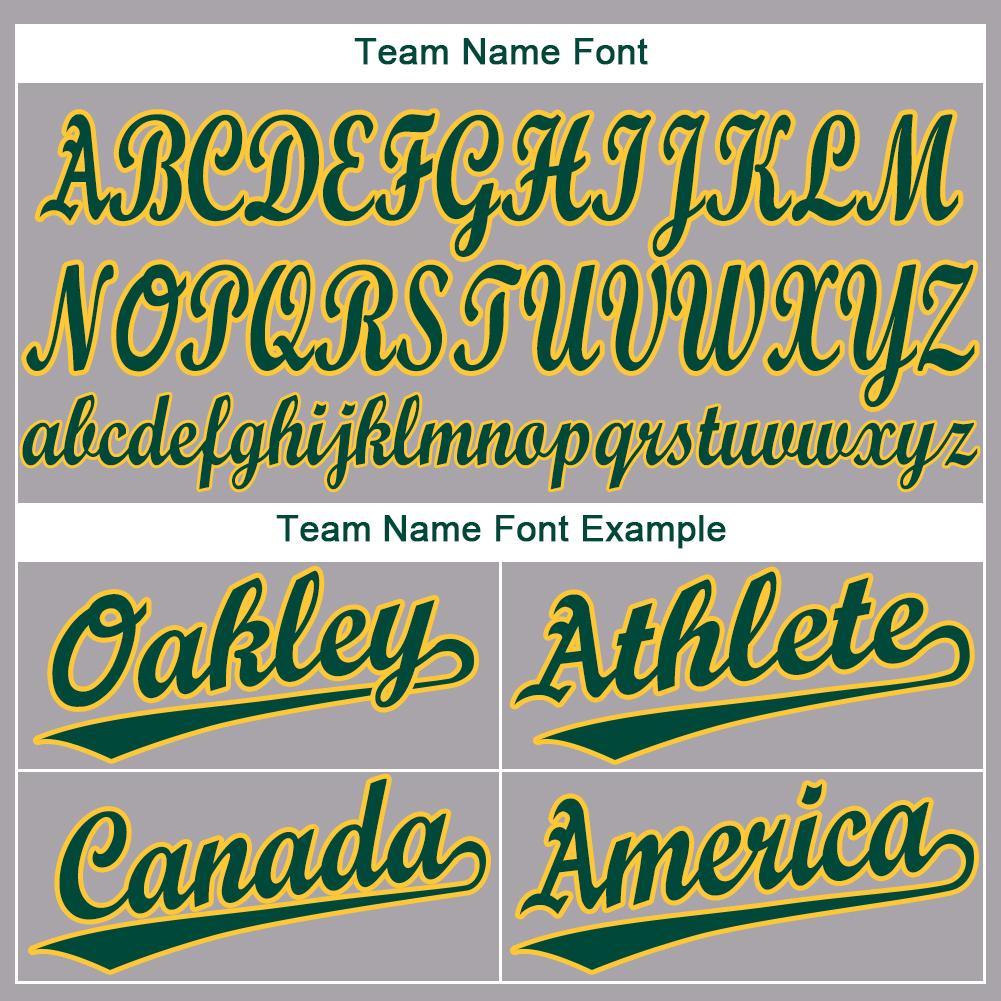 Custom Gray Green-Gold Authentic Baseball Jersey - Personalized